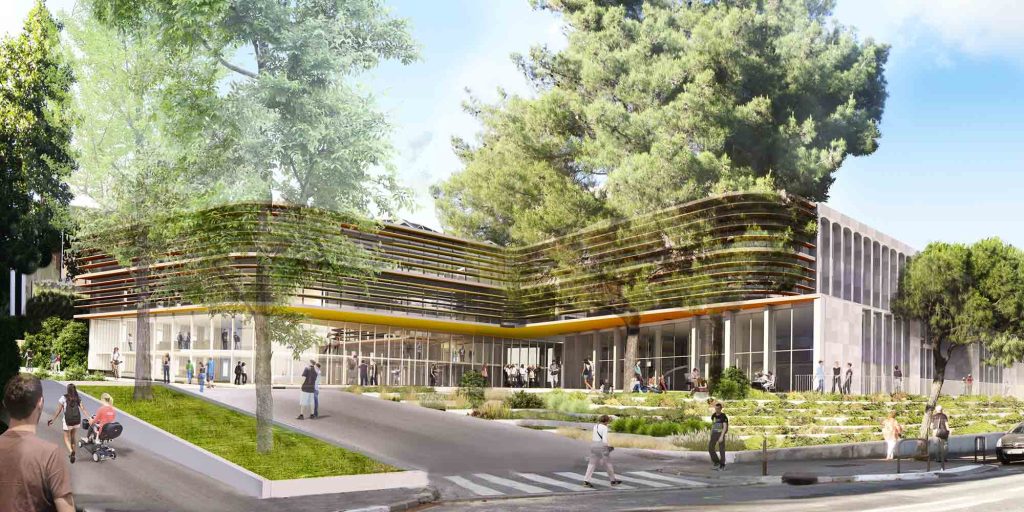 Plan du campus universitaire Les Fenouillères à Aix-en Provence.