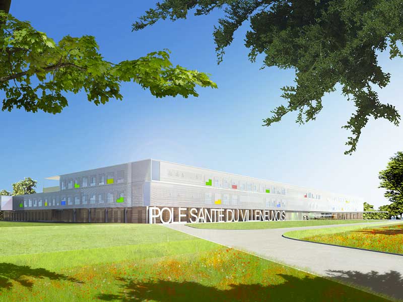 Plan du projet du pôle de santé du Villeneuvois, vue d'ensemble