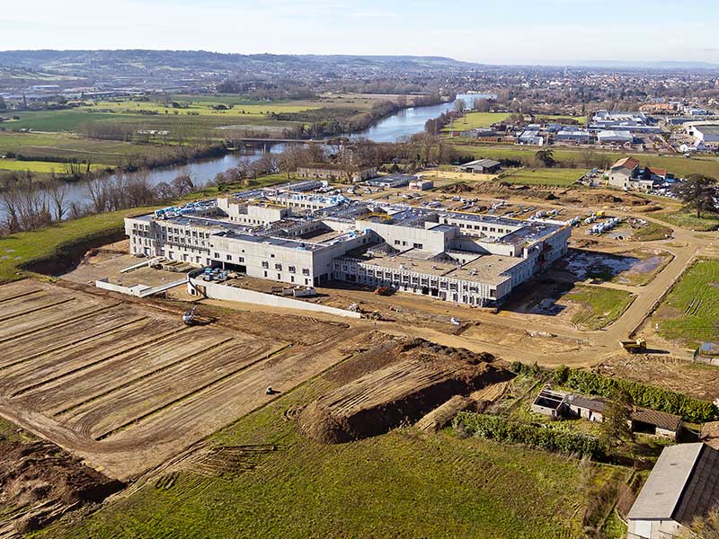 Photo aérienne Photo du chantier du pôle de santé du Villeneuvois,