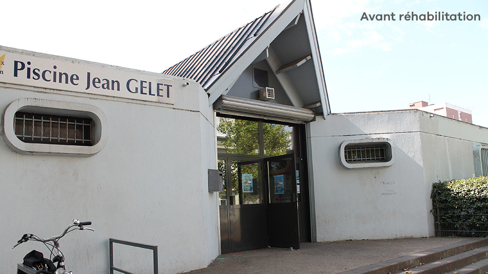 Projet de réhabilitation: piscine Jean Gelet à Vaulx-en-Velin, entrée